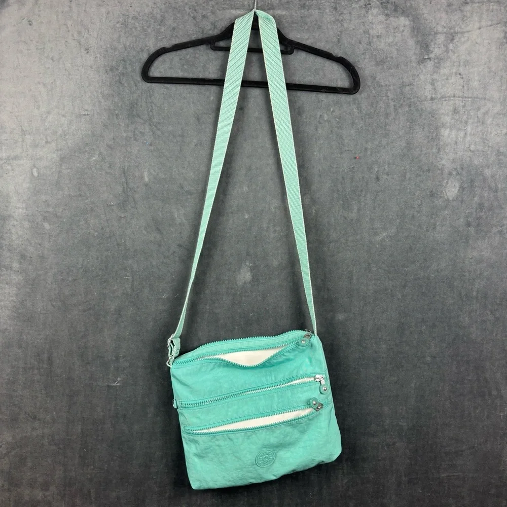 EUC Kipling Alvar multi-pocket Crossbody Bag in Mint Green Perfect condition! - Picture 12 of 15